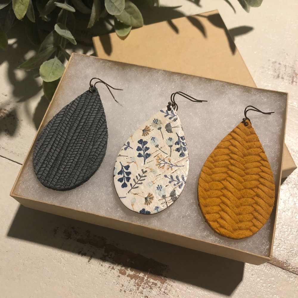 October Skies Leather Earring Bundle